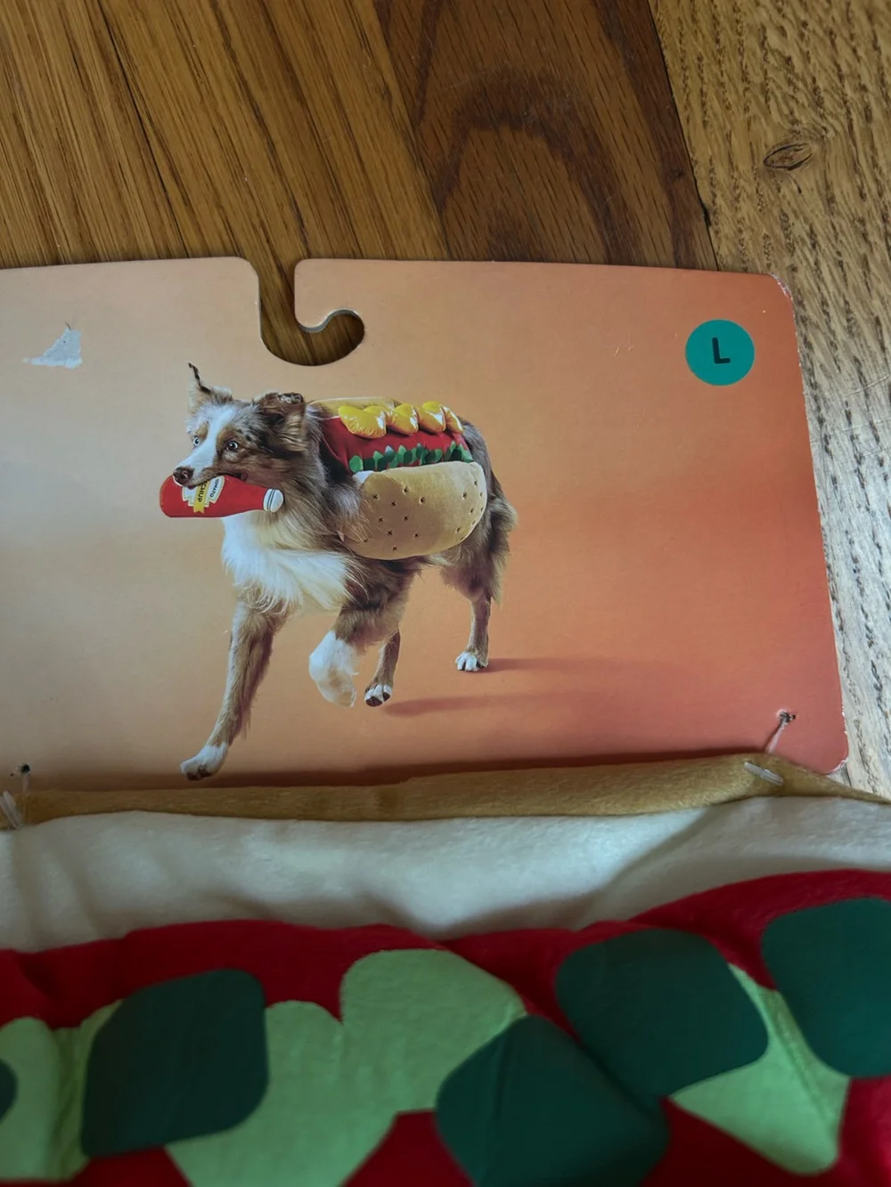 Boots & Barkley Red Hot Dog costume large